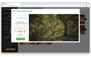 AVST studio – vložení nového plánovaného snímku